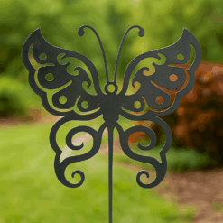 Metal Butterfly Garden Stake – Decorative Steel Yard Art for Gardens, Lawns, and Pathways