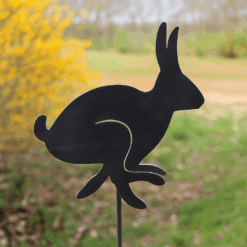 Metal Bunny Garden Stake – Decorative Rabbit Silhouette for Lawn, Patio, and Flower Bed