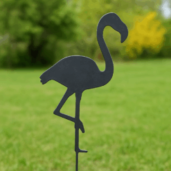 Metal Flamingo Garden Stake – Decorative Steel Flamingo Yard Art for Lawn, Patio, and Garden Décor
