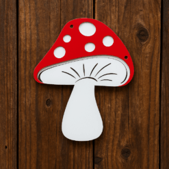 3D Mushroom Metal Wall Art – Enchanted Forest Style – Custom Rustic Garden & Patio Sign