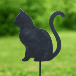 Metal Cat Garden Stake – Rustic Steel Animal Yard Decoration for Outdoor Garden & Patio